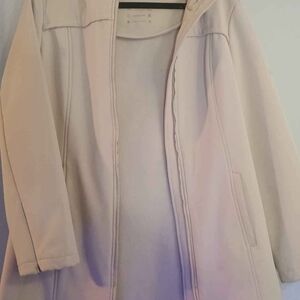Calvin Klein Cream Trench Coat Minimalist Design